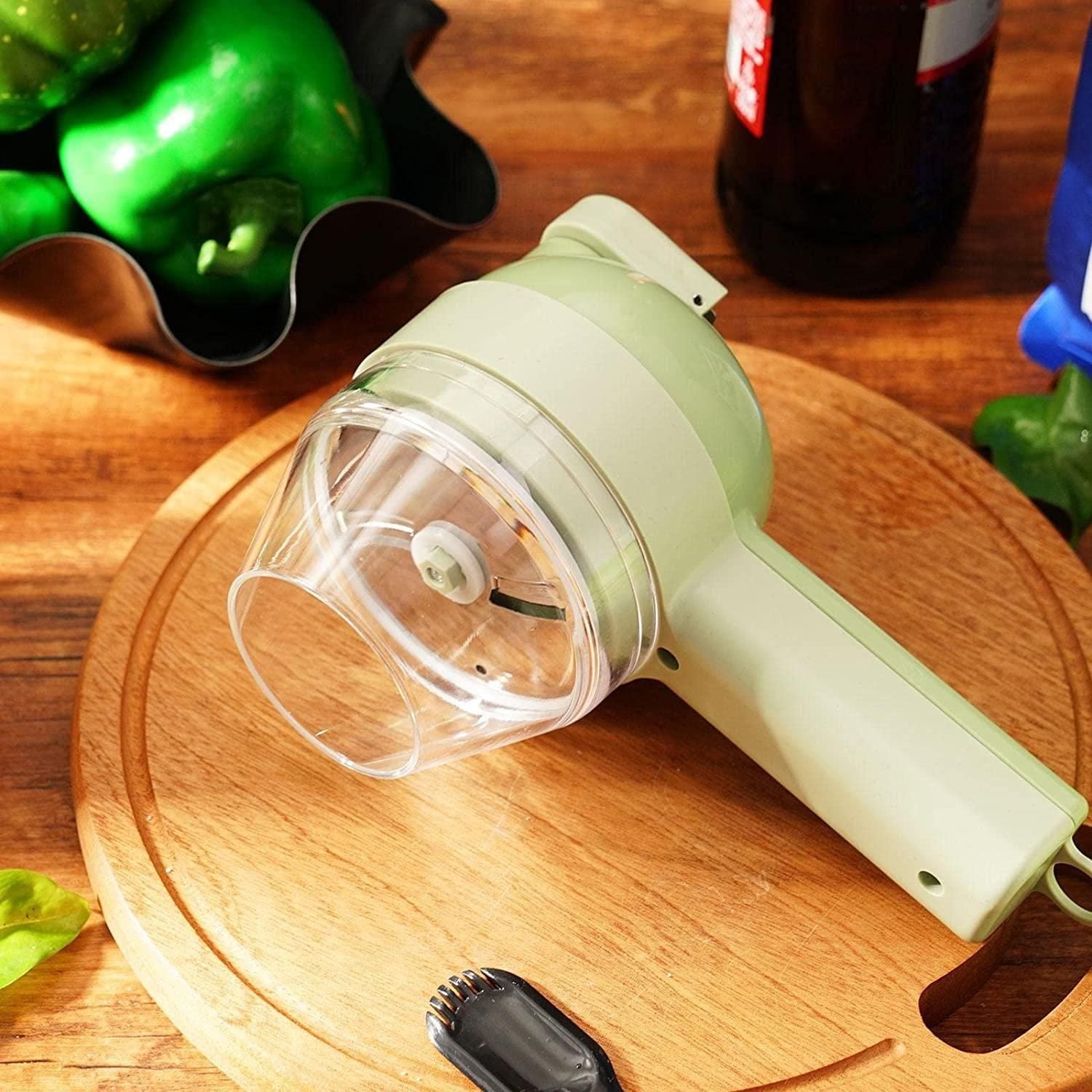 4 in 1 Mini Handheld Electric Vegetable Cutter Set Wireless Food Chopper  Grinder